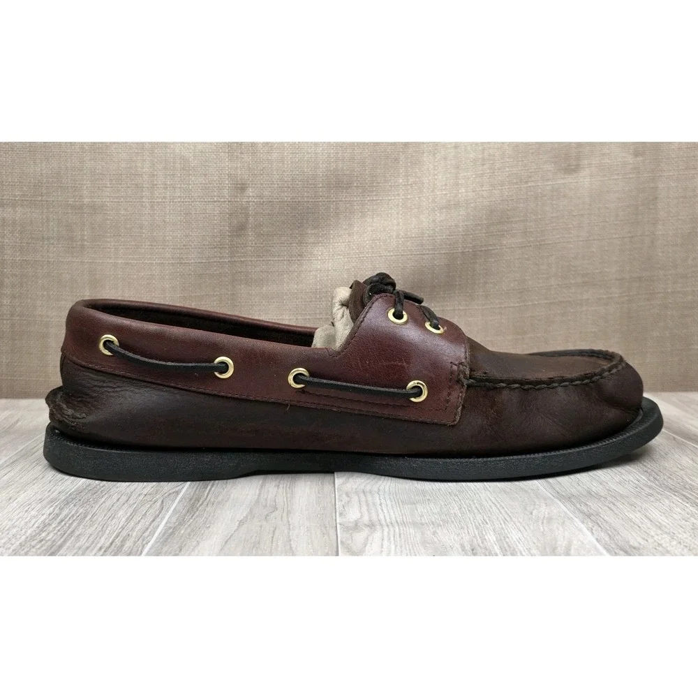 Sperry Top-Sider Authentic Original 2 Eye Brown Lace Up Boat Shoes Mens 11.5M